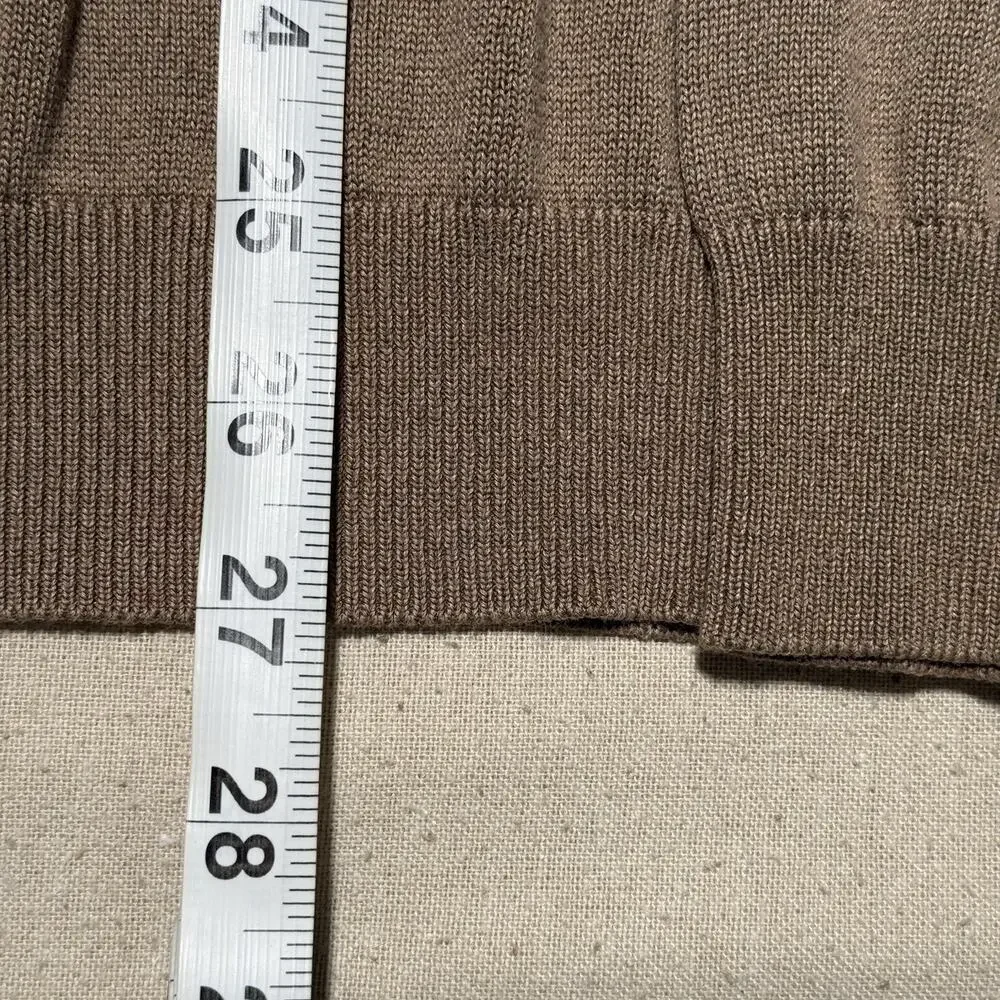 Pronto Uomo Sweater Mens Size Large Brown Mock Neck Tony Soprano Style Old Money